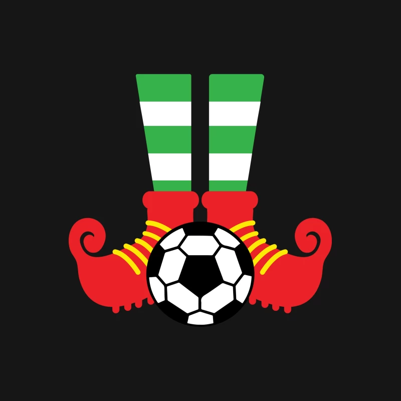 Chaussures d'elfe avec ballon de football