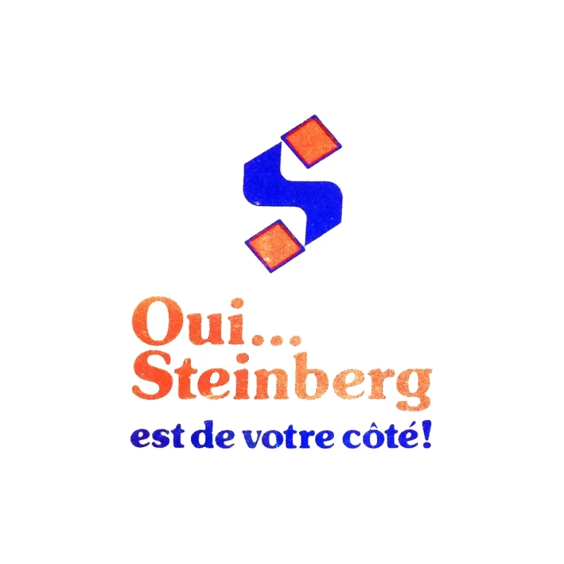 Vintage French Political Campaign Logo for Steinberg Pin