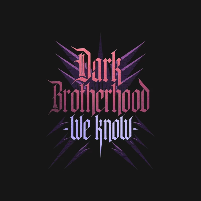 Gothic Dark Brotherhood Game Logo with Sharp Purple Design Mouse Pad