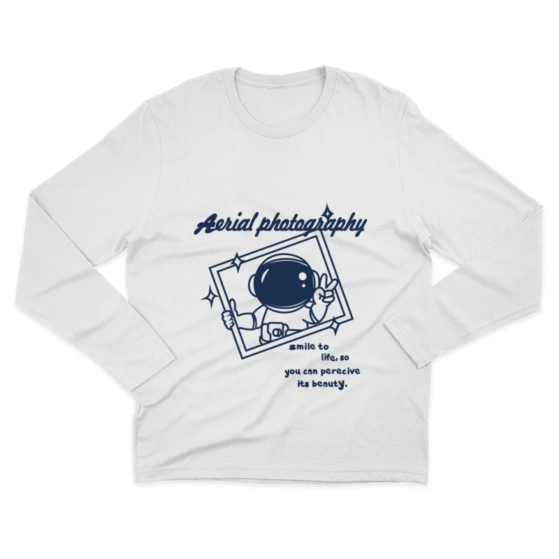 Astronaut, Fotografie, Lächeln, Schönheit, Kunst Herren Langarm T-Shirt