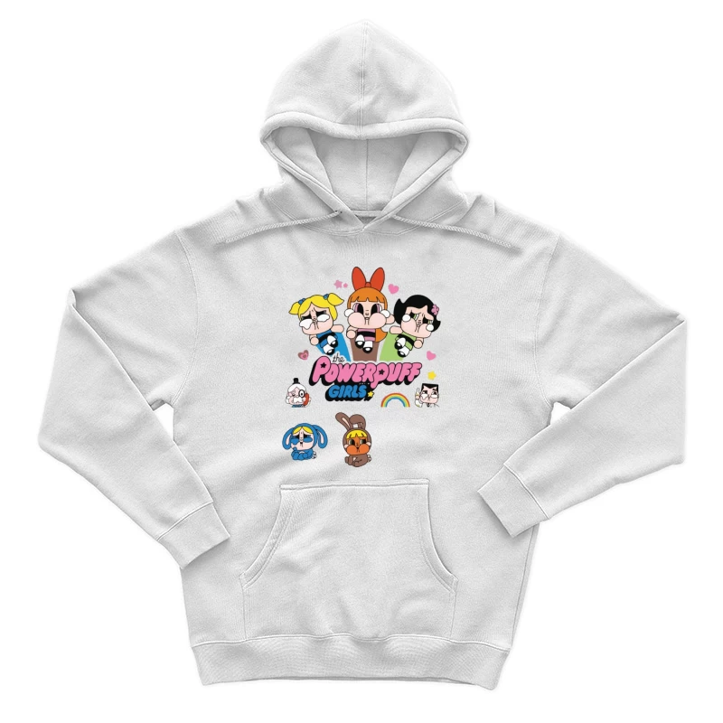 Kawaii Powerpuff Mädchen Illustration Herren Pullover Hoodie