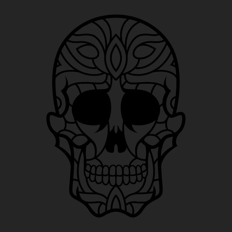Design de crâne tribal stylisé Homme Sweat-shirt à enfiler