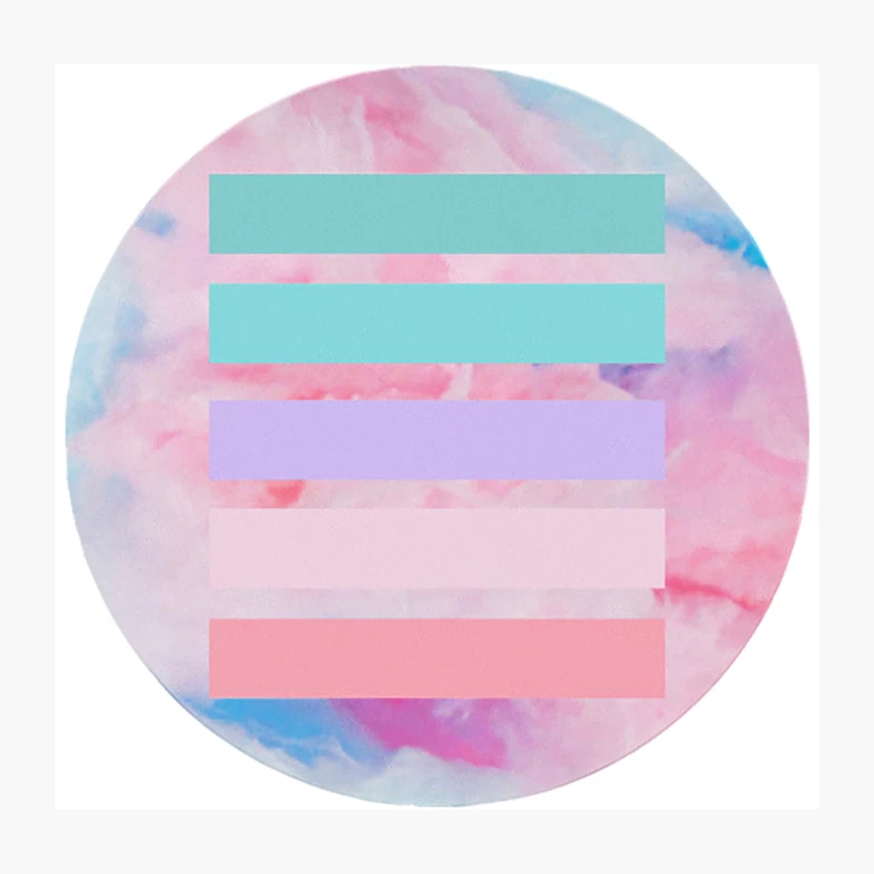 Aesthetic Rose Circle † SeapunkVaporwave VHS Ocean Design Throw Pillow