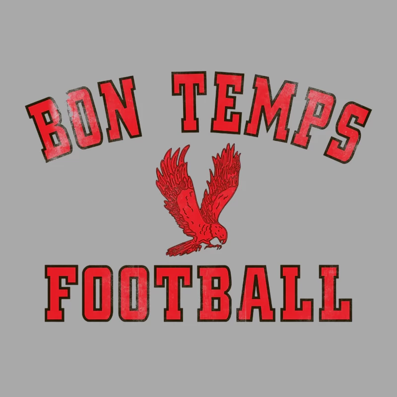 Bon Temps Football Vintage Male Pullover Hoodie