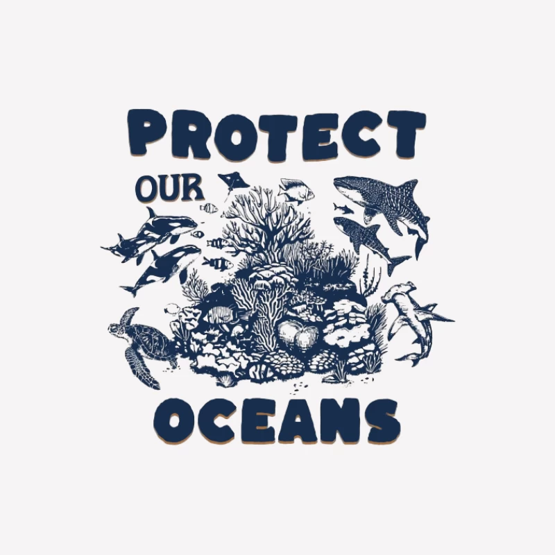 Protégeons nos Océans - Animaux marins et Corail Femme T-Shirt