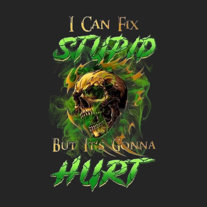Edgy Motivational Skull Art Male Pullover Sweatshirt
