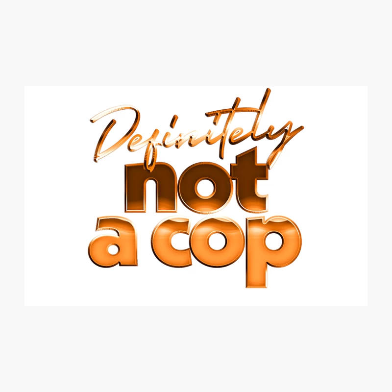 Definitely Not A Cop  Humorous Drugs Gift Travel Mug