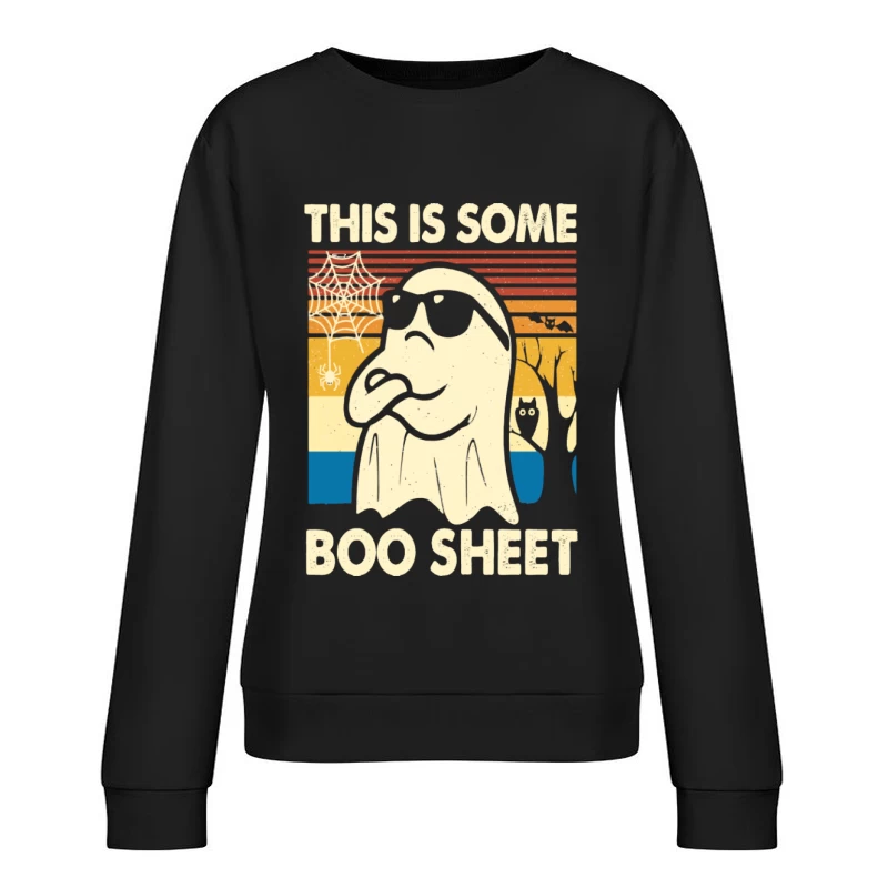 Cooler Geist mit Sonnenbrille und Spruch Damen Pullover Sweatshirt