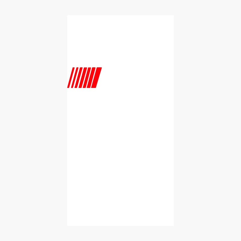 Diagonal Red Stripes: Minimalist Geometric Abstract iPhone Case