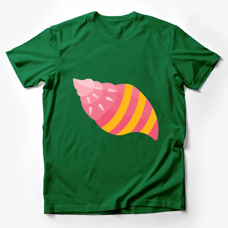 Coquillage tropical rose et jaune Homme T-Shirt