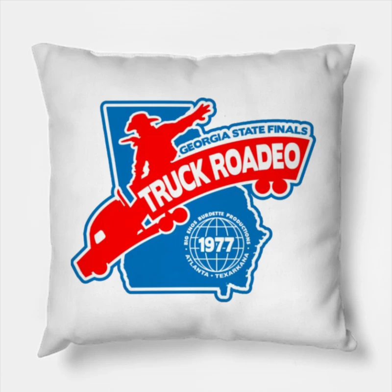 Truck Rodeo Throw Pillow