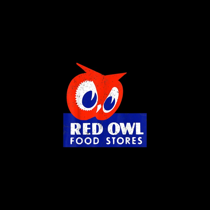 Vintage Red Owl Food Stores Logo Design Travel Mug