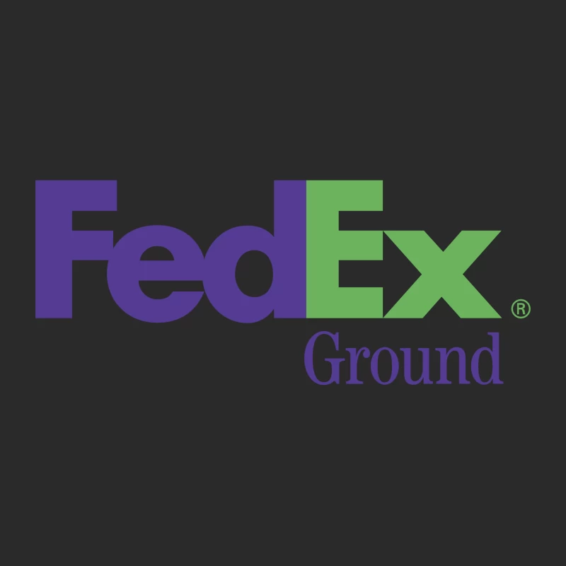 FedEx Ground Corporate Logo - Purple and Green Shipping Company Design Baseball Cap