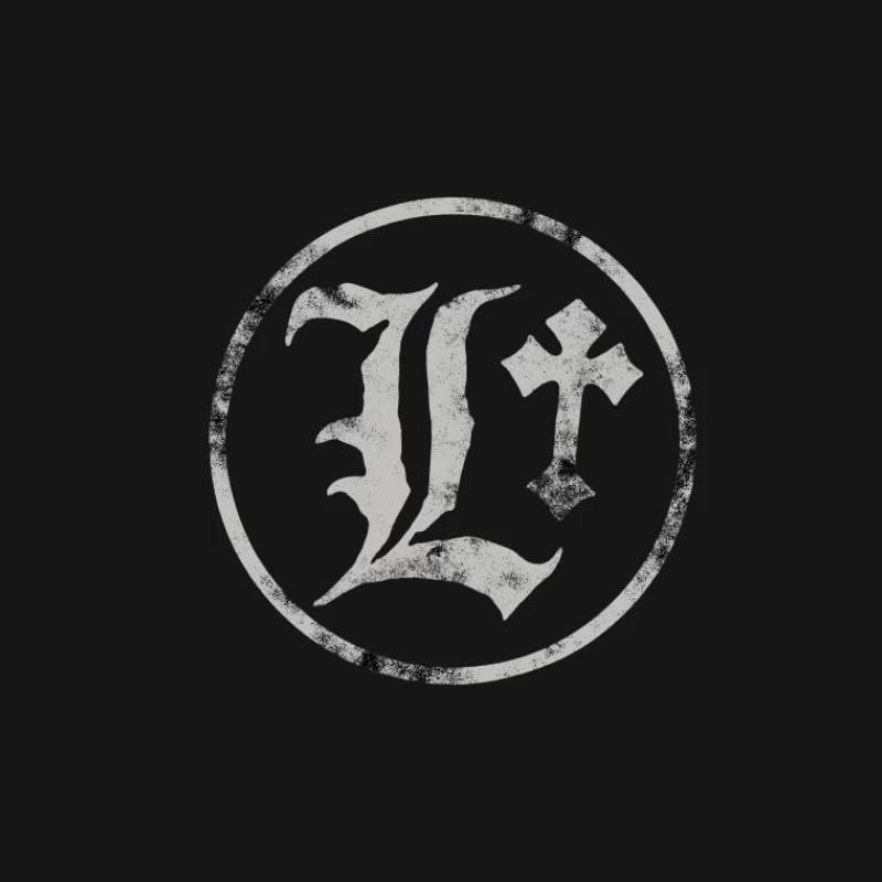 Design graphique de L avec croix Homme T-Shirt