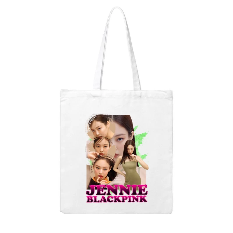 Jennie from BLACKPINK: K-pop Star and Fashion Icon Cotton Tote Bag
