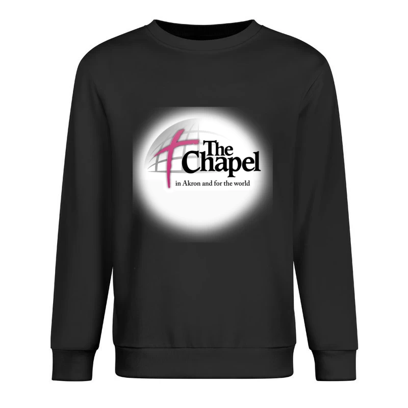 The Chapel Church Logo with Pink Cross - Akron Religious Organization Male Pullover Sweatshirt