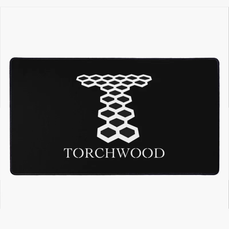 Torchwood Series Geometric Hexagonal Logo Design Desk Mat