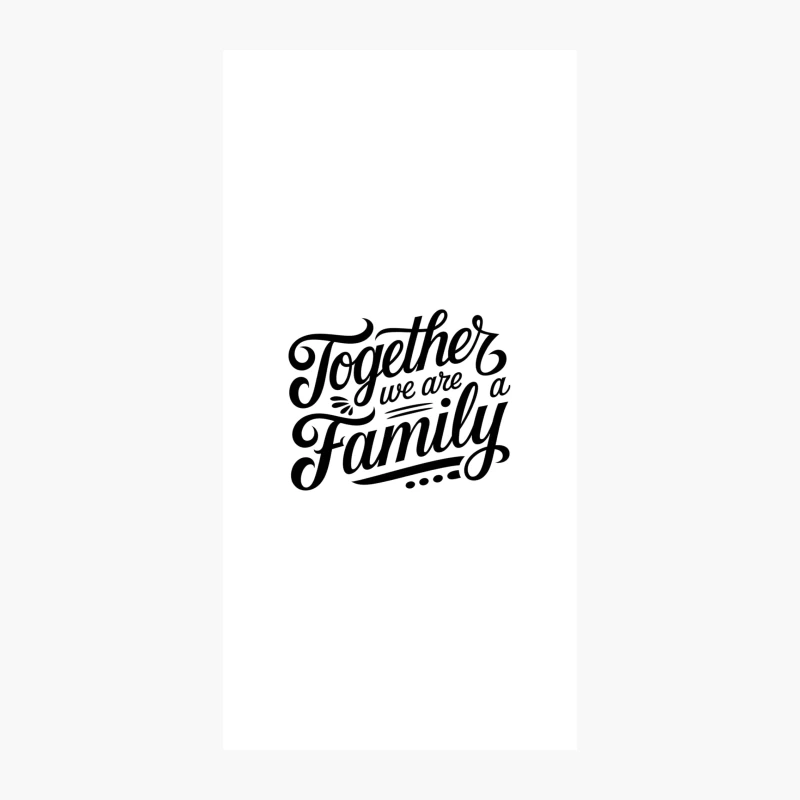 Inspirational Family Typography: Together We Are A Family iPhone Case