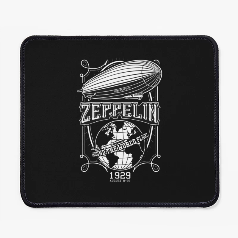 Vintage 1929 Zeppelin Airship Concert Promotional Design Mouse Pad