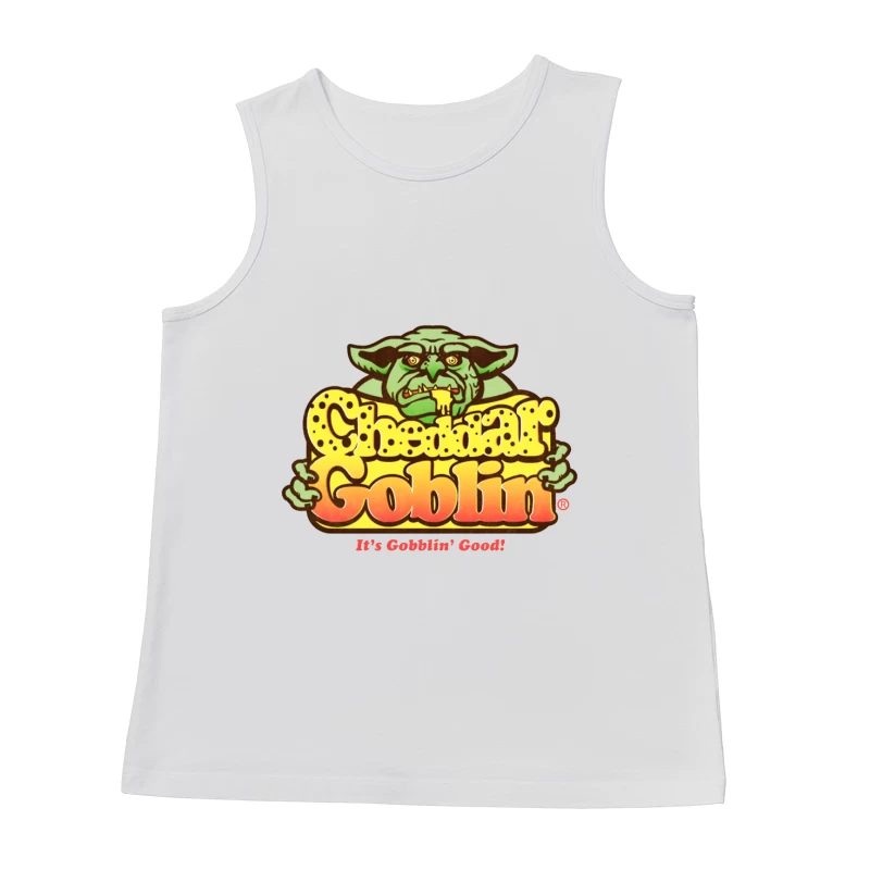 Retro Goblin Character Food Logo with Yellow Typography Male Tank Top