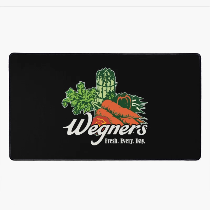 Wegner's Fresh Daily Vegetable Market Logo Desk Mat