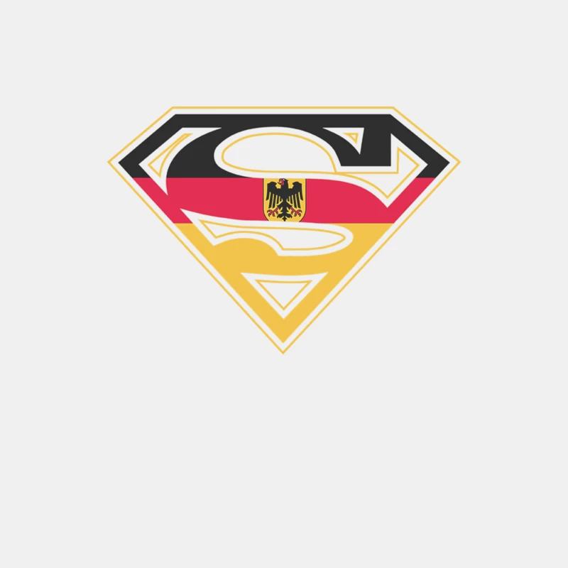 German Superman: Patriotic Superhero Emblem Male Tank Top