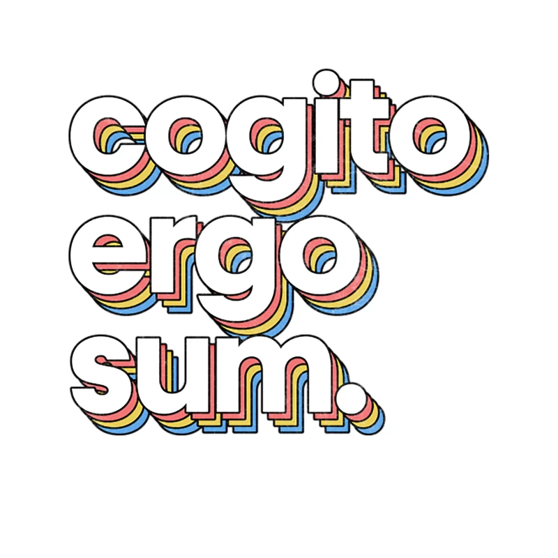 Cogito Ergo Sum - Descartes Philosophy Quote Tapestry