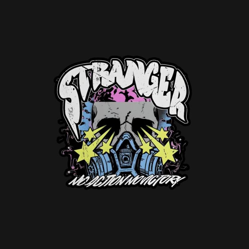 Fremder Schädel Design mit Atemschutz Damen Langarm T-Shirt