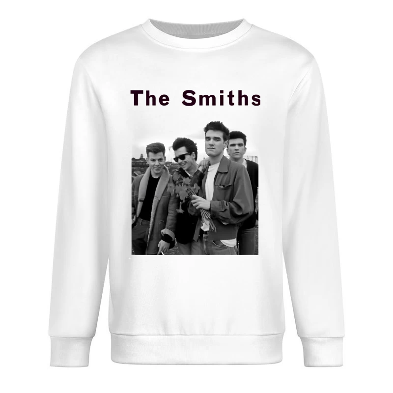 The Smiths: Iconic 1980s British Indie Rock Band Portrait Male Pullover Sweatshirt