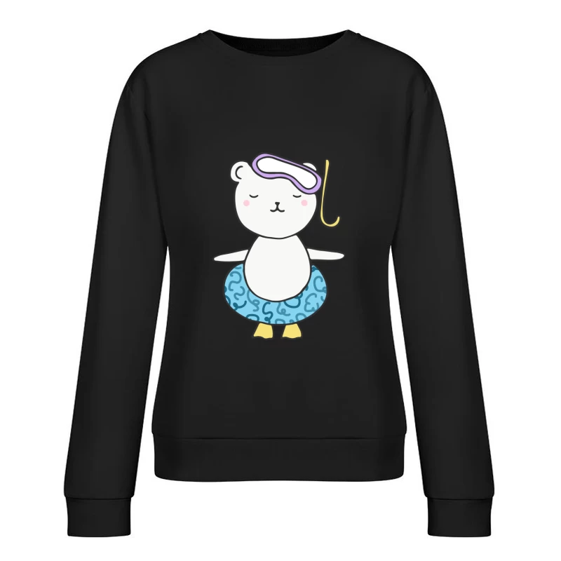 Ours en Hula Hoop avec Masque de Sommeil Femme Sweat-shirt à enfiler