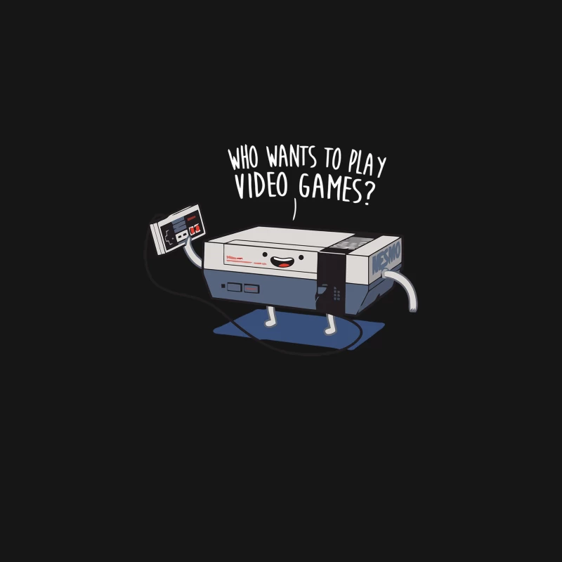 Anthropomorphic NES Console: A Nostalgic 8-Bit Gaming Icon Desk Mat