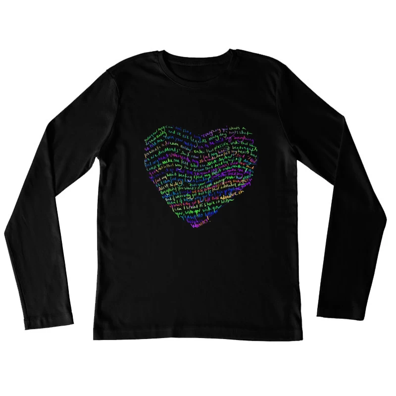 Coldplay Lyrics Art Female Long Sleeve T-Shirt