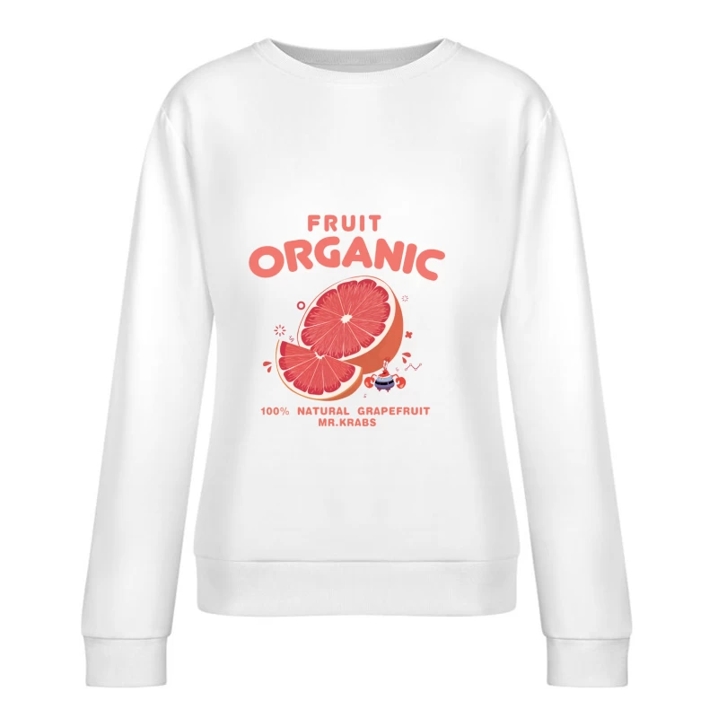 Organischer Grapefruit-Charakter-Entwurf Damen Pullover Sweatshirt
