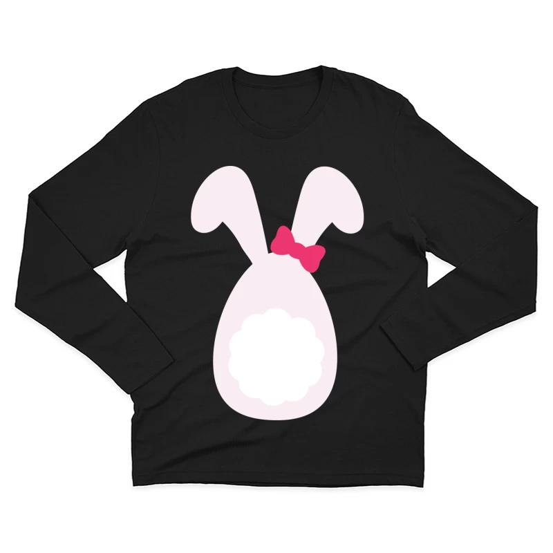 Lapin mignon avec nœud Homme Manches Longues T-Shirt