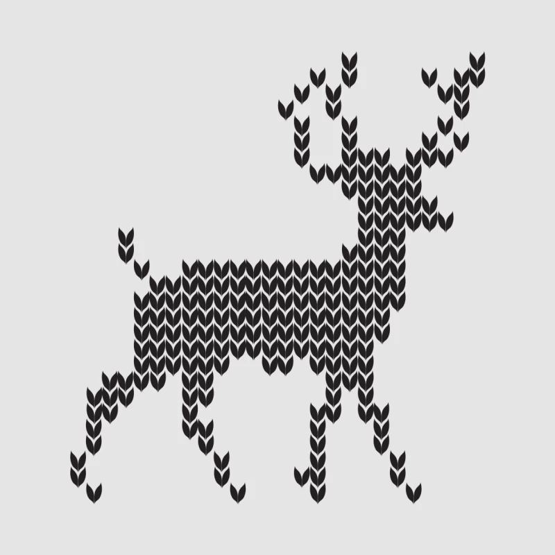 Cerf géométrique noir Homme Sweat à capuche