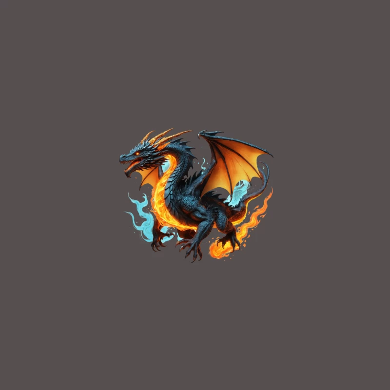 Majestic Fire Dragon Artwork iPhone Case