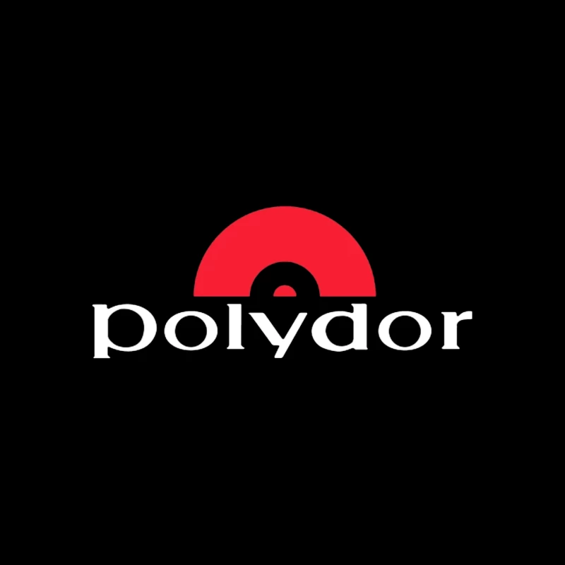 Polydor Records Company Logo with Red Semicircle Design Mouse Pad