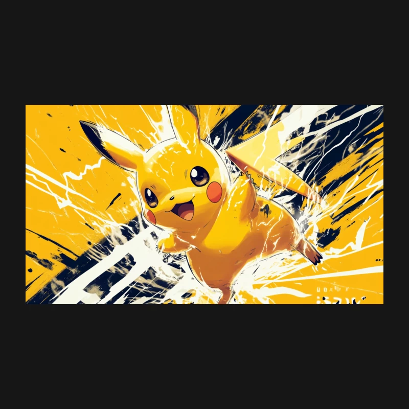 Dynamic Pikachu: Electrifying Pokemon Art Desk Mat