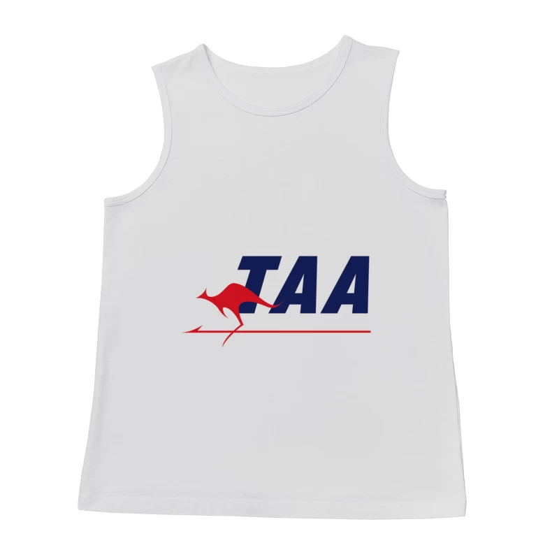 TAA (Trans Australia Airlines) Vintage Logo with Red Kangaroo Male Tank Top