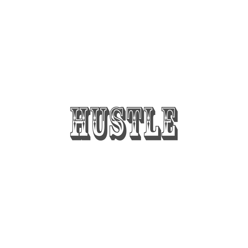 Bold Typography Design of the Word "Hustle" iPhone Case