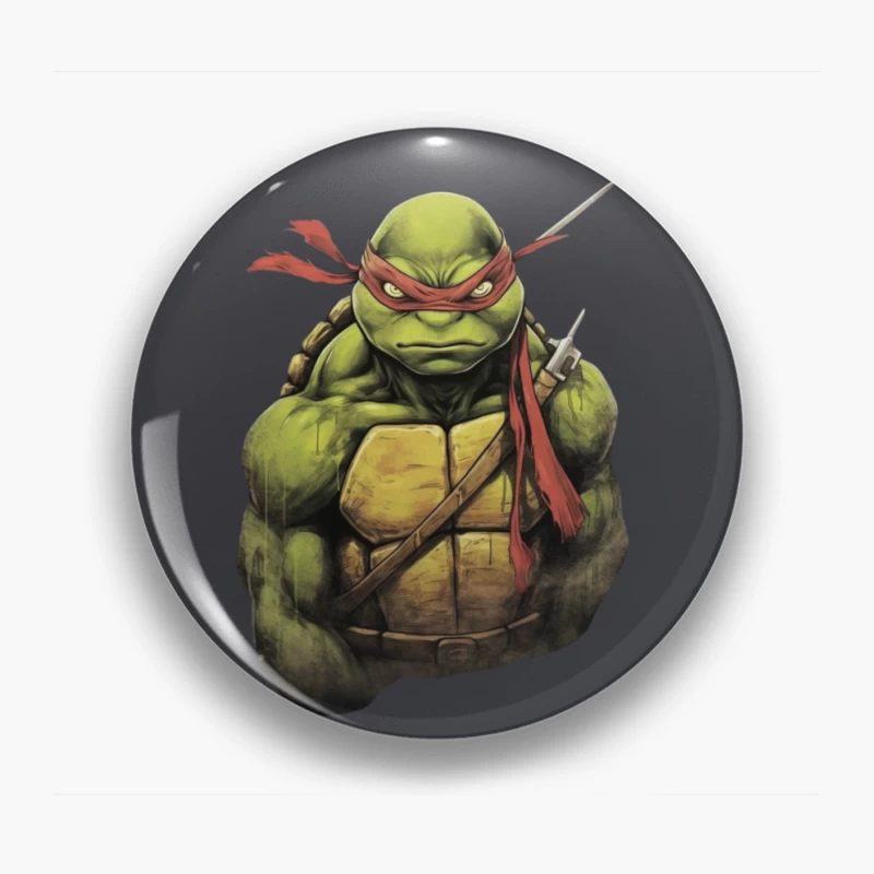 Cool Cartoon Ninja Turtle Character Pin