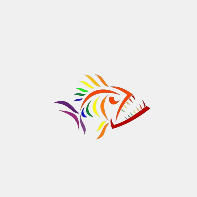 Colorful Artistic Fish Illustration Male Tank Top