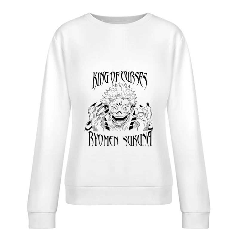 Illustration des Königs der Flüche, Ryomen Sukuna Damen Pullover Sweatshirt