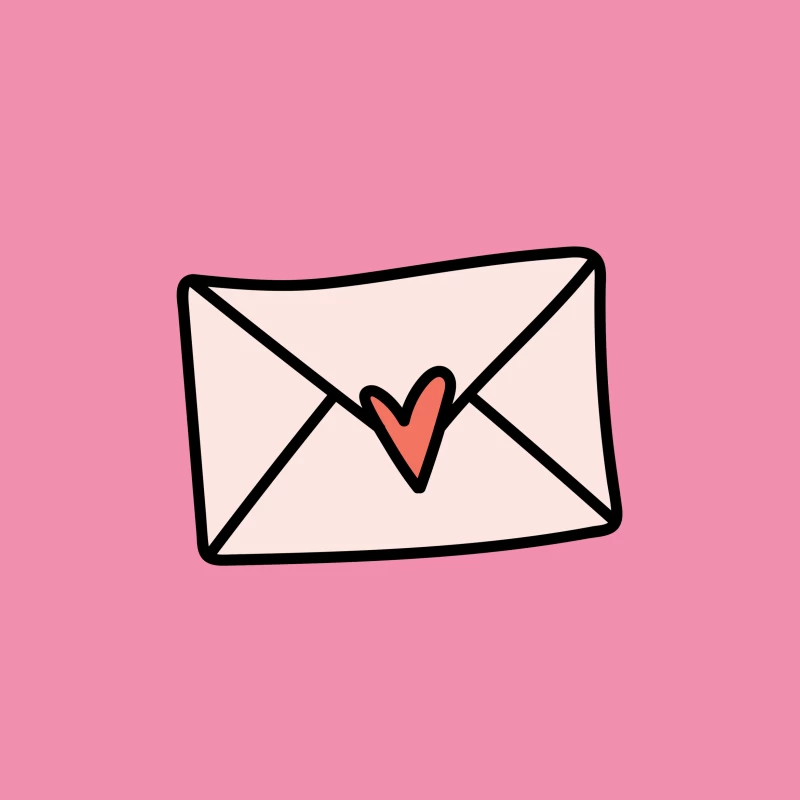 Enveloppe avec Cœur Rouge Femme T-Shirt