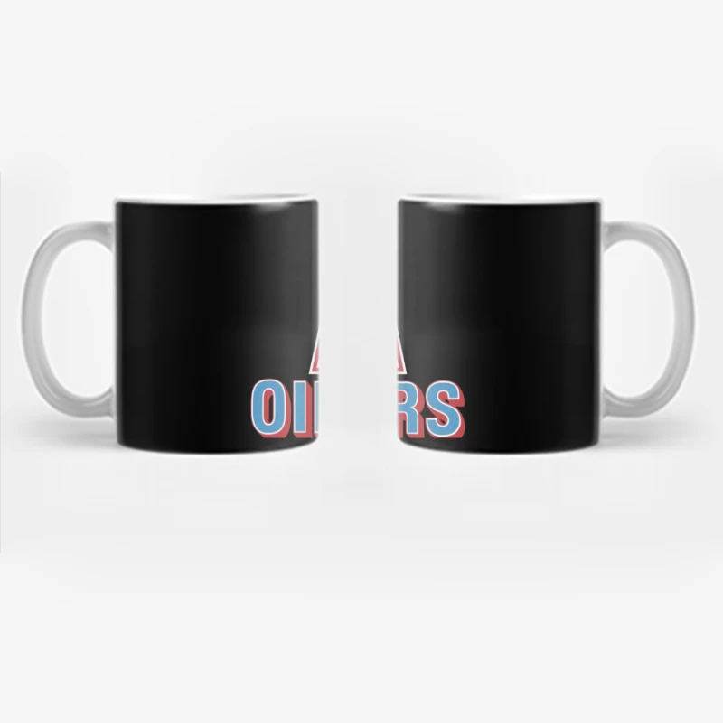 Houston Oilers Vintage NFL Team Logo with Oil Derrick Symbol Coffee Mug