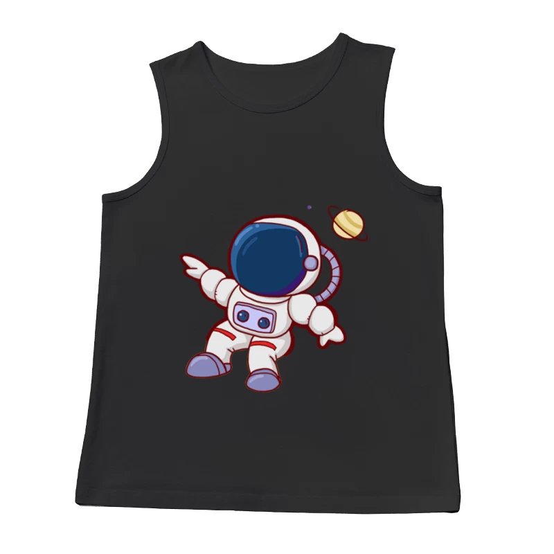 Astronaut im Weltraum mit Planet Herren Tanktops
