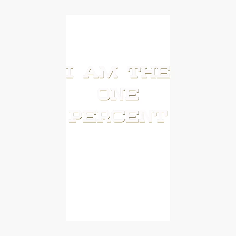 One Percent: Minimalist Typography on White iPhone Case