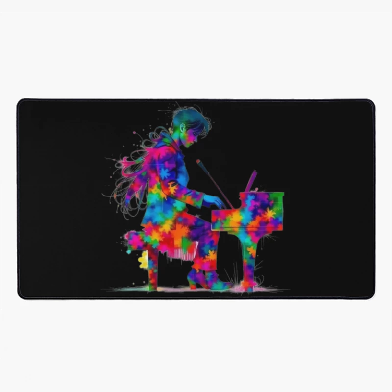 Colorful Piano Performance Desk Mat