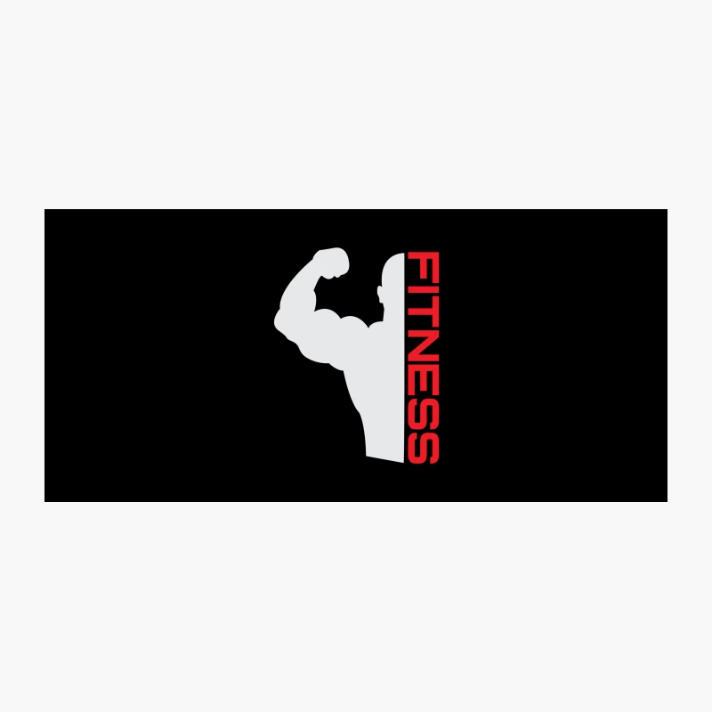 Fitness Logo with Muscular Silhouette Coffee Mug