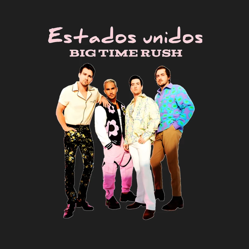 90s Boy Band Big Time Rush in Colorful Fashion Photoshoot Male Tank Top